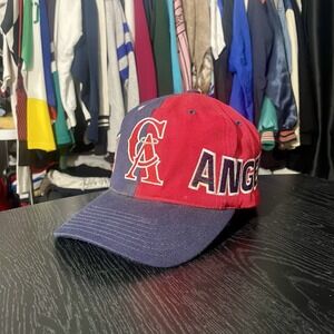 Vintage 90s California Angels Split MLB Baseball American Needle 100%‎ Wool Hat
